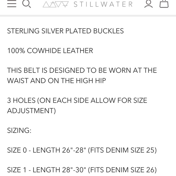 Stillwater double buckle belt NWOT - Picture 5 of 5